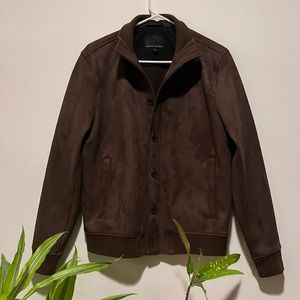 Men’s Banana Republic Jacket - brown vegan suede